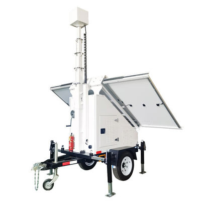 AU US Standards Trasportabile Mobile Solar Trailer Manuale Lifting Materiale in acciaio