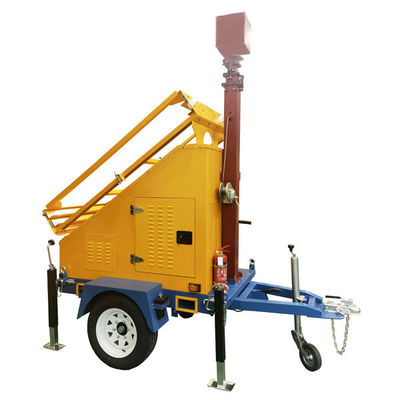 OEM pannello solare mobile rimorchio solare con 6m 7m Mast telescopico manuale