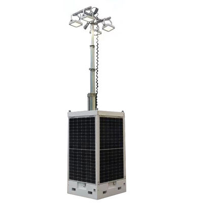 Unità di sorveglianza mobile Torre di illuminazione mobile a cubo per illuminazione e monitoraggio delle miniere