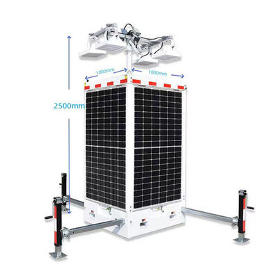 Unità di sorveglianza solare mobile Torre di luce solare mobile per siti di lavoro Eventi