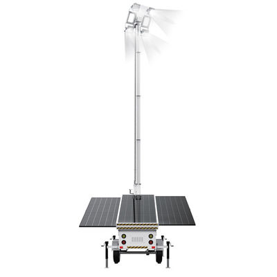 Torre di luce solare portatile con lampade a LED da 400W pannello solare da 3*460W per l'illuminazione delle miniere