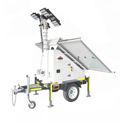Trailers a luce solare versatili e convenienti con pannelli solari da 4*250W 3*300W per lavori notturni
