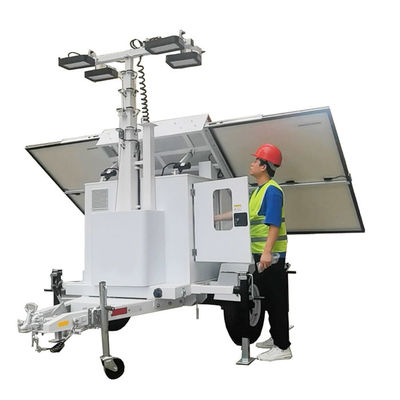 Torre di luce solare potabile con lampade a LED da 4*100W per le zone colpite da disastri