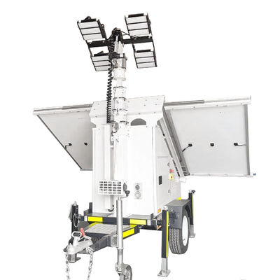 Torri di luce solare ad alta efficienza energetica con pannelli solari da 3*380W per il lavoro notturno
