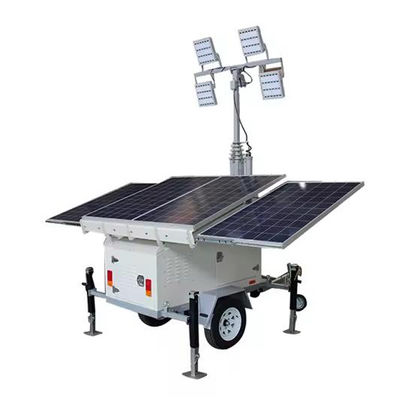 Green Power Solar LED Mobile Light Tower con pannelli solari da 4*300W