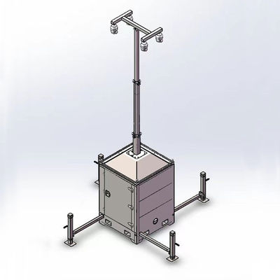 Gabinetto mobile di monitoraggio del cantiere con mastello telescopico di 6 metri