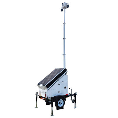 Trailer di sorveglianza mobile pannello solare in silicio monocristallino per il monitoraggio del parco