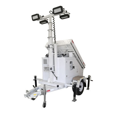 4*100 Watt Light Solar Power Led Lighting Trailer per soccorso e soccorso in caso di catastrofe