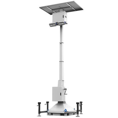Proiettore portatile a LED solare torre a palo retrattile per illuminazione del parcheggio