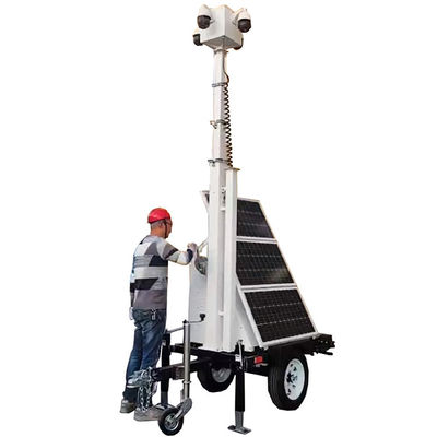 Controllo di sicurezza solare a colori personalizzati 3*100 Watt Pannelli solari Piccola roulotte per il monitoraggio del parco aziendale