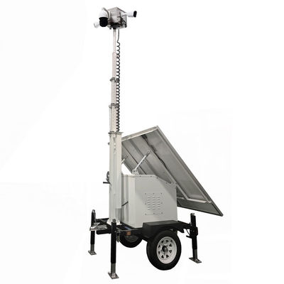 Trailers solari per telecamere di sorveglianza con telecamere per cantieri remoti