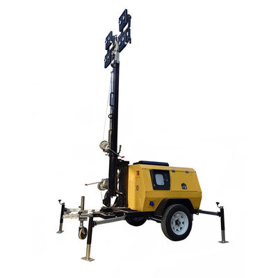 Torre di luce portatile con generatore diesel 4*400W Lampade a LED per cantieri