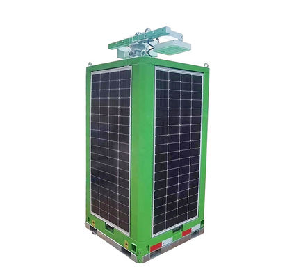 Torretto di luce con pannello solare da 4*230W e batteria da 2*200 Ah