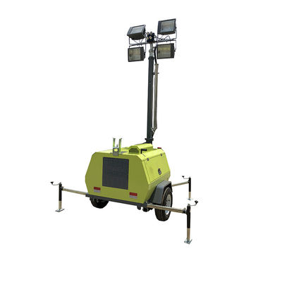 Buono effetto di illuminazione 6KW Mobile Light Tower Diesel Energy Lighting Trailer Per illuminazione stradale della città