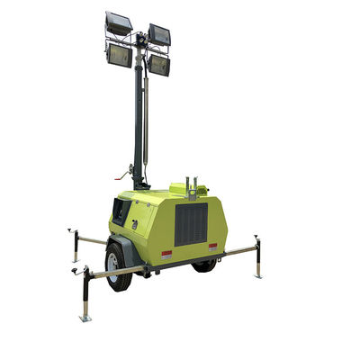 Flessibile e conveniente generatore diesel per esterno con rimorchio leggero mobile per illuminazione temporanea