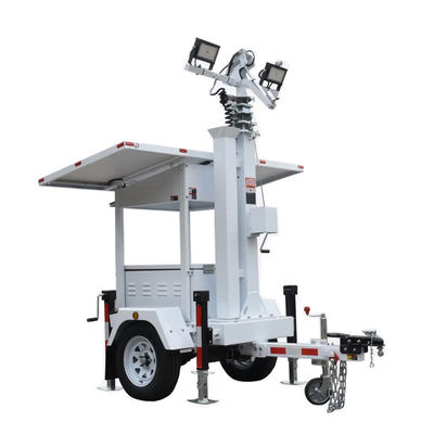 Torre di illuminazione solare mobile con lampade a LED da 4*50W per illuminazione dei cantieri