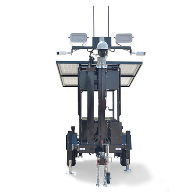 Torre di illuminazione solare con mastello elettrico di 6 metri pannelli solari da 2*420W per illuminazione di eventi