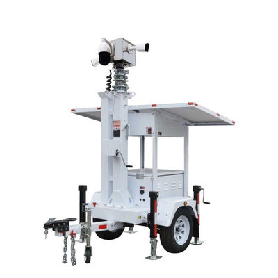 Trailers di telecamere di sicurezza solare Trailers di sorveglianza mobile per la sicurezza pubblica