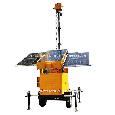 Telecamere mobili a energia solare, trailer CCTV, torri di sorveglianza portatili per il monitoraggio dei soccorsi di emergenza