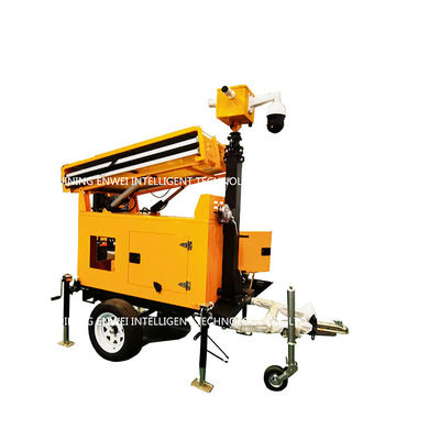 Trailers con pannelli solari DC24V Trailers con telecamere portatili a energia solare per il monitoraggio delle zone minerarie