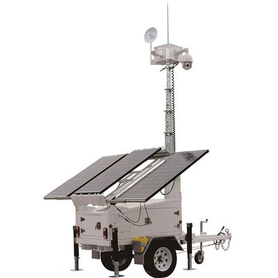 Telecamera ad alta definizione portatile a energia solare Torre di CCTV solare per il monitoraggio delle strade