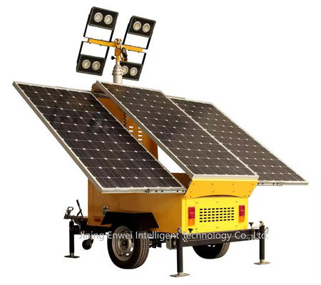 Torre luminosa solare mobile con colore personalizzato per l'illuminazione del cantiere