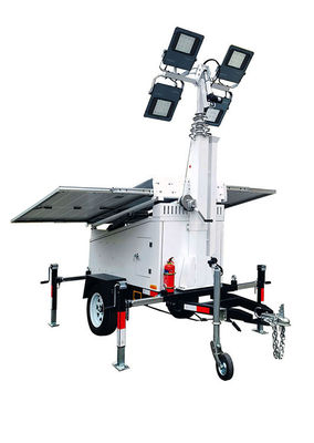 Trailer solare portatile montato luce ad alta luminosità per l'illuminazione dei festival musicali