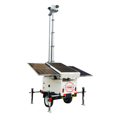 Trailers solari con mastello manuale da 6 m per il monitoraggio dei cantieri