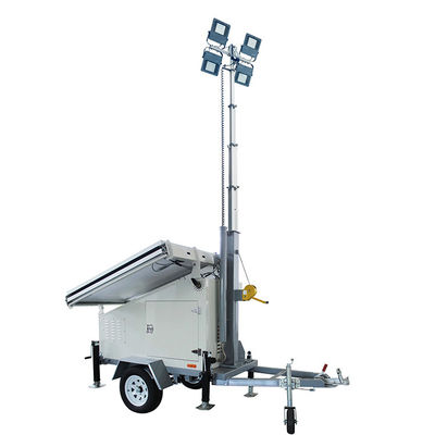 Trailers di illuminazione portatili a luce solare per l'illuminazione dei frutteti