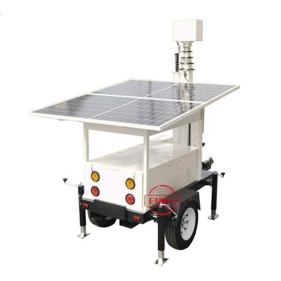 Trailer di CCTV solare con telecamera 4K per la sicurezza di sorveglianza del cantiere
