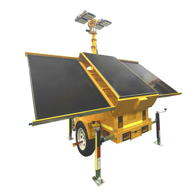 Trailer Camera di sicurezza solare Torre di luce con pannelli solari da 3*460W