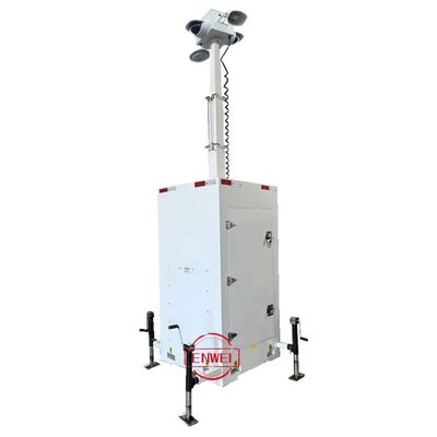 Unità di sorveglianza della torre mobile con telecamera per la prevenzione dei furti sul cantiere