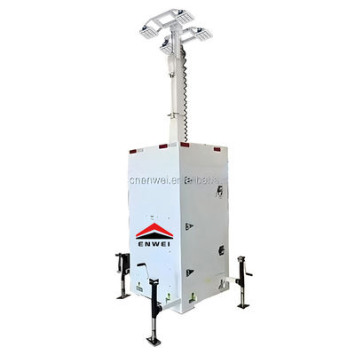 Torri Faro Mobili a Struttura Compatta con Luci Led 4*100W per Illuminazione Temporanea