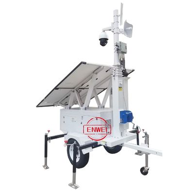 Trailer di sicurezza solare Trailer di telecamere mobili solari per cantiere