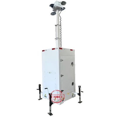 Torre di sorveglianza portatile di distribuzione rapida Torre CCTV per cantiere esterno