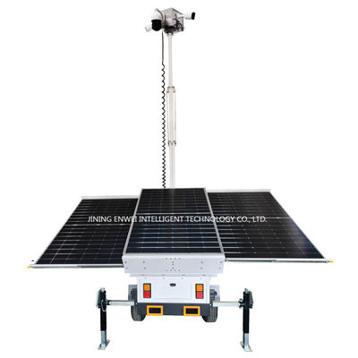 3*400W pannelli solari rimorchio di sorveglianza mobile sicurezza rimorchio CCTV per strutture pubbliche