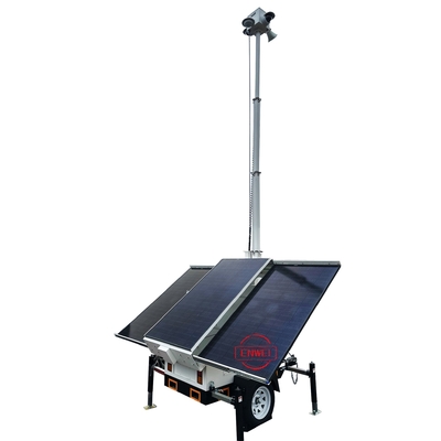 Rimorchio CCTV di sicurezza solare con telecamera IR a infrarossi a lungo raggio per visione notturna per cantiere