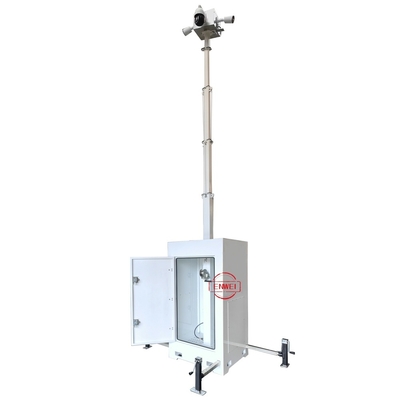 Torre CCTV di sicurezza portatile Cube Surveillance Unit con telecamera PTZ a 360° per eventi sportivi