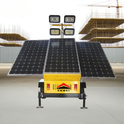 Rimorchi per illuminazione a LED ad energia solare con forte adattabilità ambientale per l'illuminazione dei parchi chimici