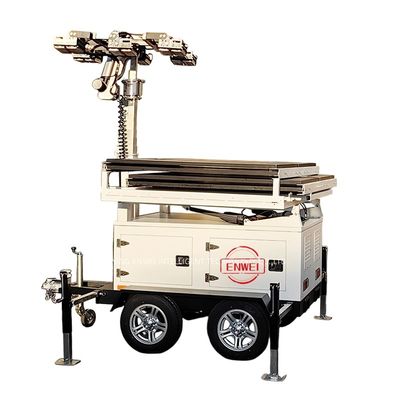 Torre luminosa ad energia solare regolabile a 360° per soccorsi di emergenza e siti