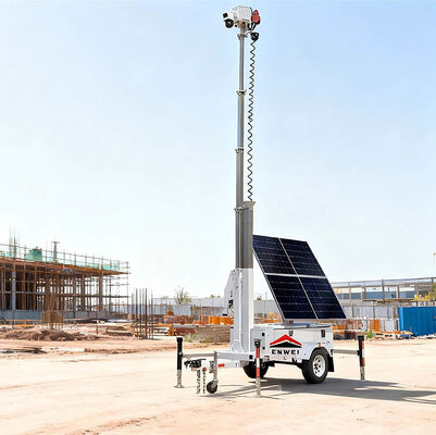 Rimorchio di sicurezza solare Rimorchio CCTV per il monitoraggio di aree wireless esterne