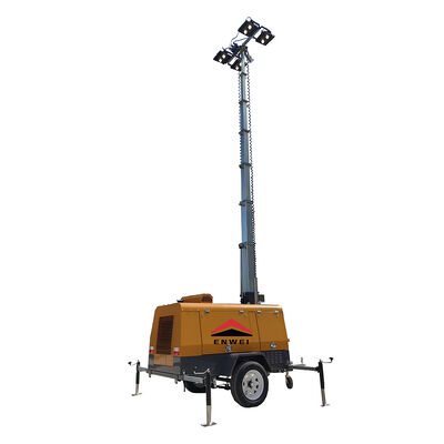Alta affidabilità Portable Diesel Large-Capacity Fuel Tank Floodlight Lighting Trailers Per Parco Industriale