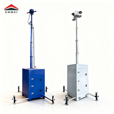 Cube Mobile Surveillance Tower Soluzione di illuminazione di sicurezza per tutte le condizioni meteorologiche