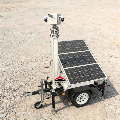 Rimorchi CCTV con pannelli solari mini altamente integrati per il monitoraggio dei cantieri stradali