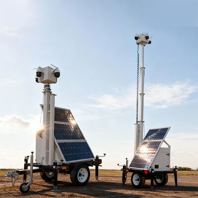 Sistema off-grid di rimorchio di energia solare mobile con batteria da 120AH per cantiere