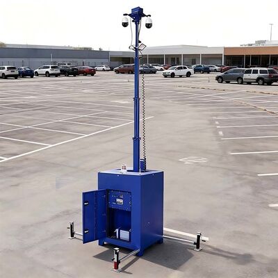 Torre di videosorveglianza mobile con mastro manuale di 6 metri per la sicurezza del parcheggio
