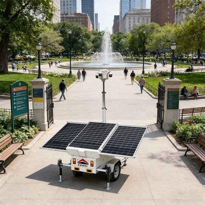 Grandi pannelli solari telecamere di sicurezza Cctv rimorchi telecamere solari portatili rimorchi per il monitoraggio stradale