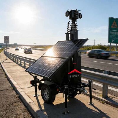 Copertura completa della scena Mini Camera Solare Trailer di sicurezza Trailer di sorveglianza solare Per la sorveglianza del parco industriale