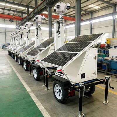 Progettazione a basso consumo di energia della macchina fotografica solare, rimorchio di sicurezza, pannelli solari, rimorchio di sorveglianza per il monitoraggio temporaneo della strada