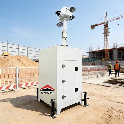Torre di sorveglianza mobile CCTV portatile da esterno con rete wireless per sicurezza temporanea